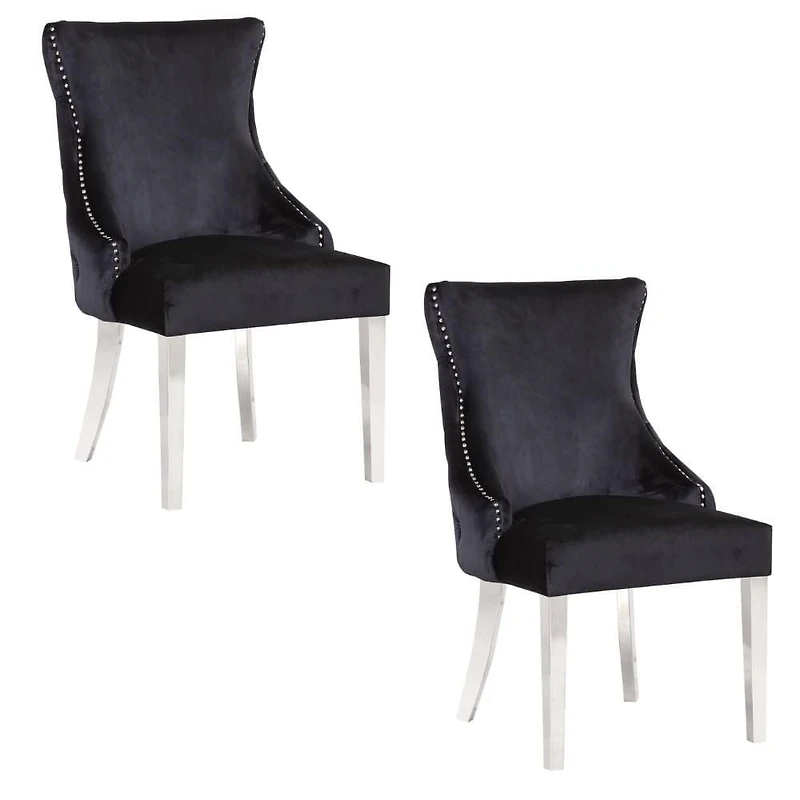 STONEFORT CHAIR – STEEL in Black SET OF 2