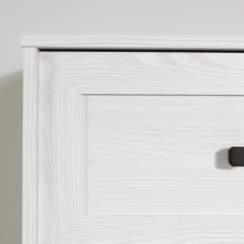 South Shore Hazen Twin Mates Bed with 3 Drawers and Headboard Set, in White Pine