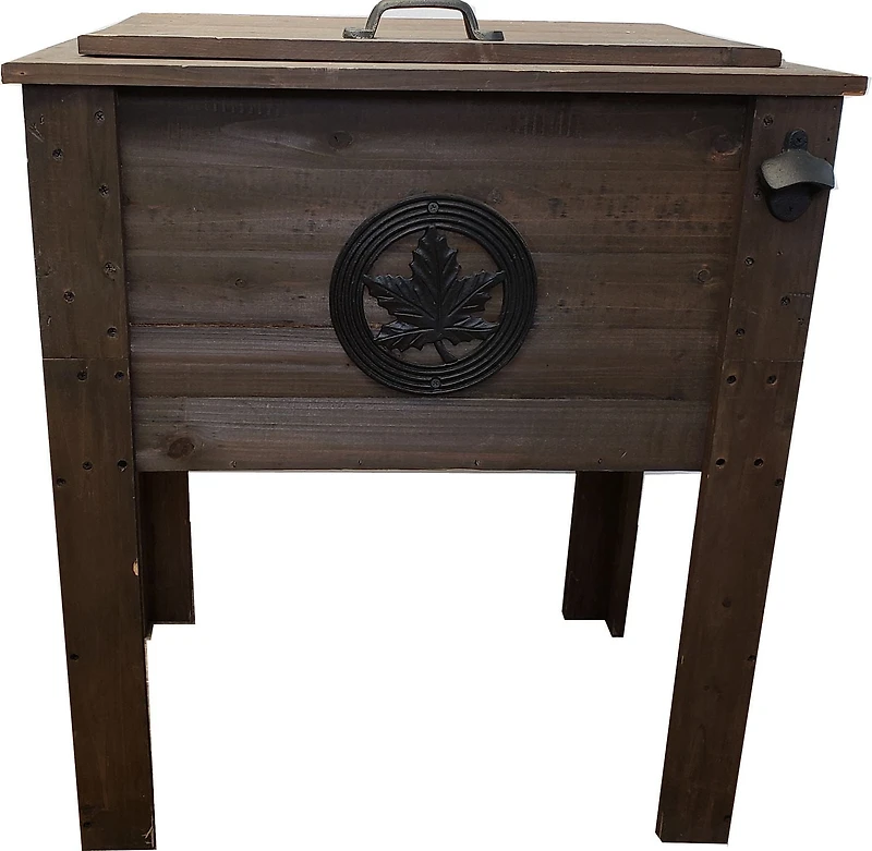 53QT Rustic Wood Cooler