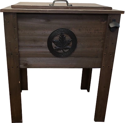 53QT Rustic Wood Cooler