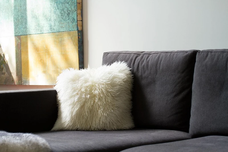2 Pqt Coussins en Mouton 18"X18"