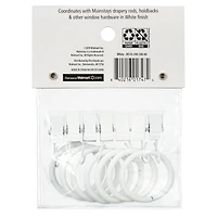 Anneaux à pince à rideaux blanche Mainstays de 2,5 cm (paquet de 7)