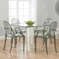 Chaise à accoudoirs en plastique Heavenly Collection pour salle à manger