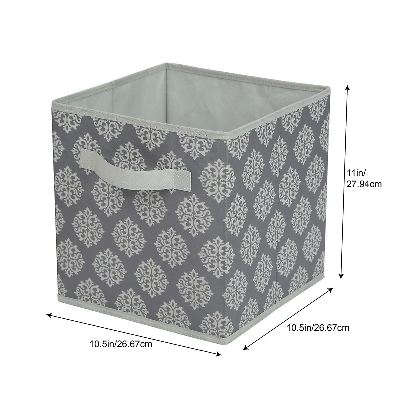Panier de rangement en tissu Mainstays - Pliable, idéal pour la chambre d'enfant, la salle de jeux, le placard et l'organisation de la maison Taille assemblé : 26.7cmx26.7cmx27.9cm; Plusieurs couleurs en option.