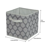 Panier de rangement en tissu Mainstays - Pliable, idéal pour la chambre d'enfant, la salle de jeux, le placard et l'organisation de la maison Taille assemblé : 26.7cmx26.7cmx27.9cm; Plusieurs couleurs en option.