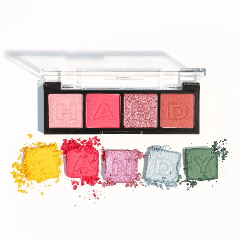 Hard Candy, Moods Shadow Palette, 4 teintes monochromes audacieuses et modulables, PURR, 0,10 oz 3g