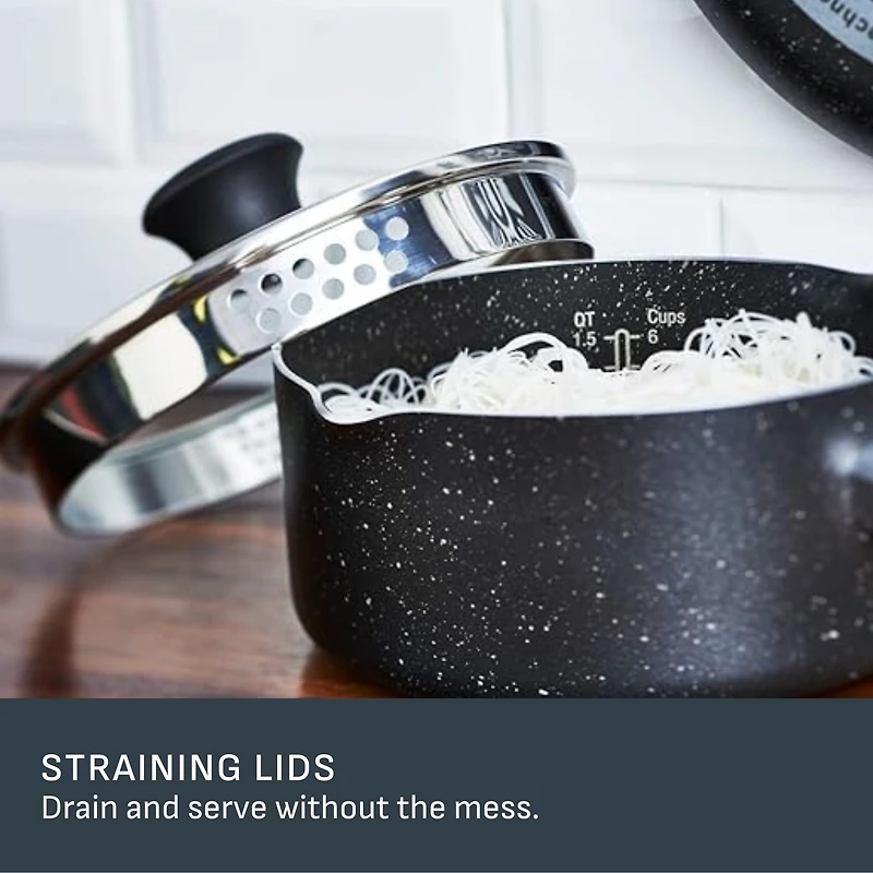 T-fal Signature 9 Piece Set, Pots and Pans, Non-Stick Cookware