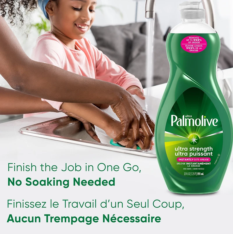 Palmolive Ultra Strength Liquid Dish Soap, Cuts Grease and Grime, 591 mL Bottle