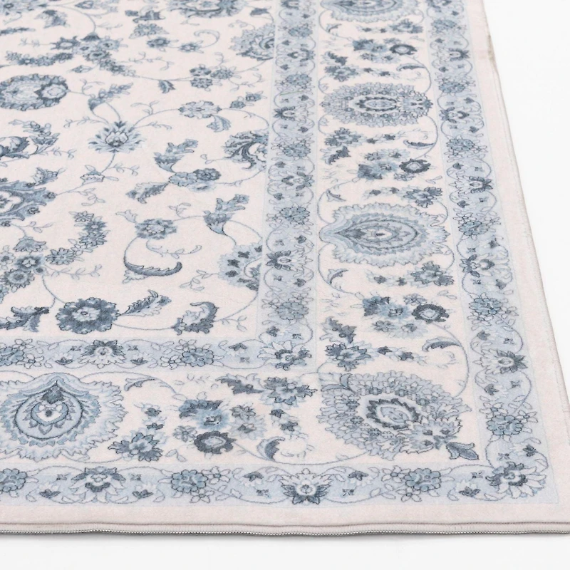 Banburry Ivory and Grey Woven Area Rug