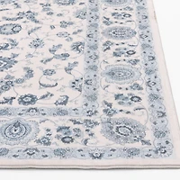 Banburry Ivory and Grey Woven Area Rug