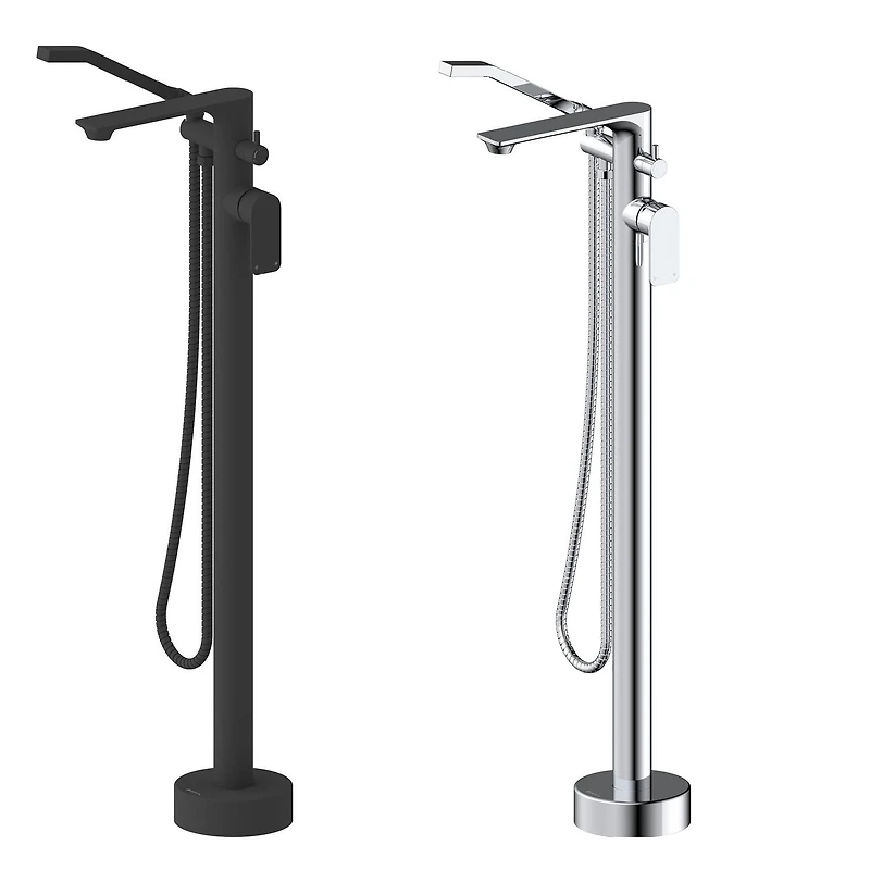 Robinet de baignoire autoportant ELENA d'akuaplus® avec douche à main 2 voies