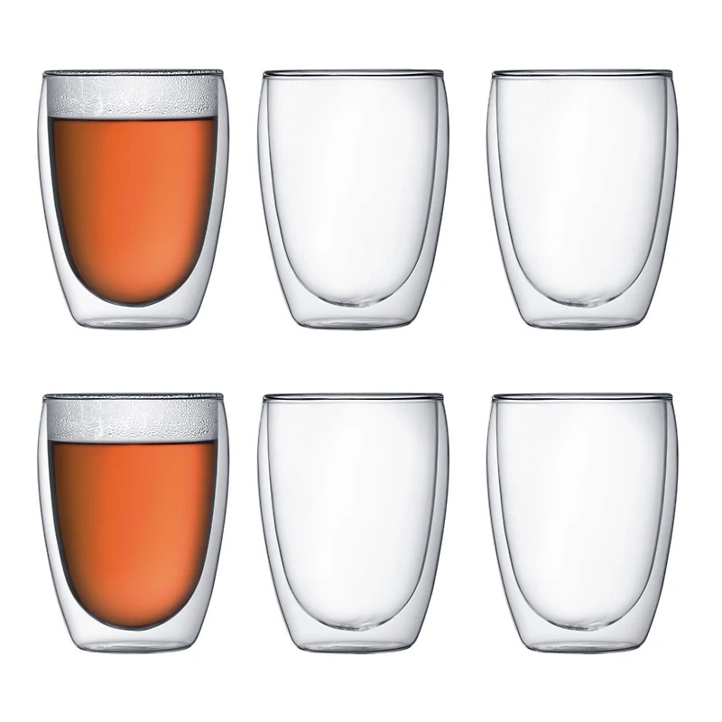 Bodum PAVINA Glass, Double Wall, 0.35 L, 12oz, (set of 6)