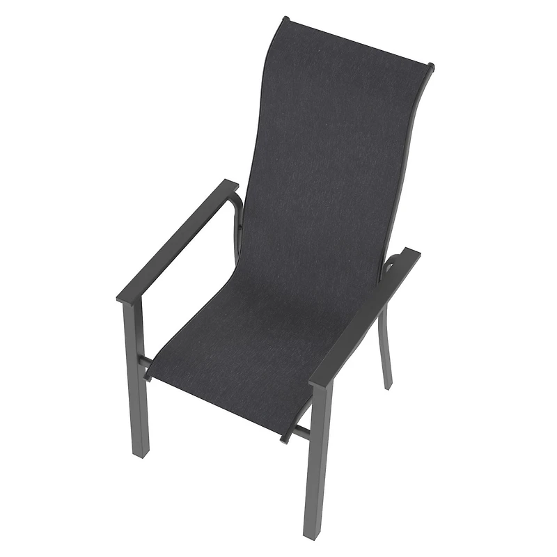 Chaise empilable pour patio Charleston Mainstays - Noir