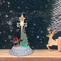 Led Acrylique À Lampe Avec Un Bonhomme De Neige Et Un Arbre