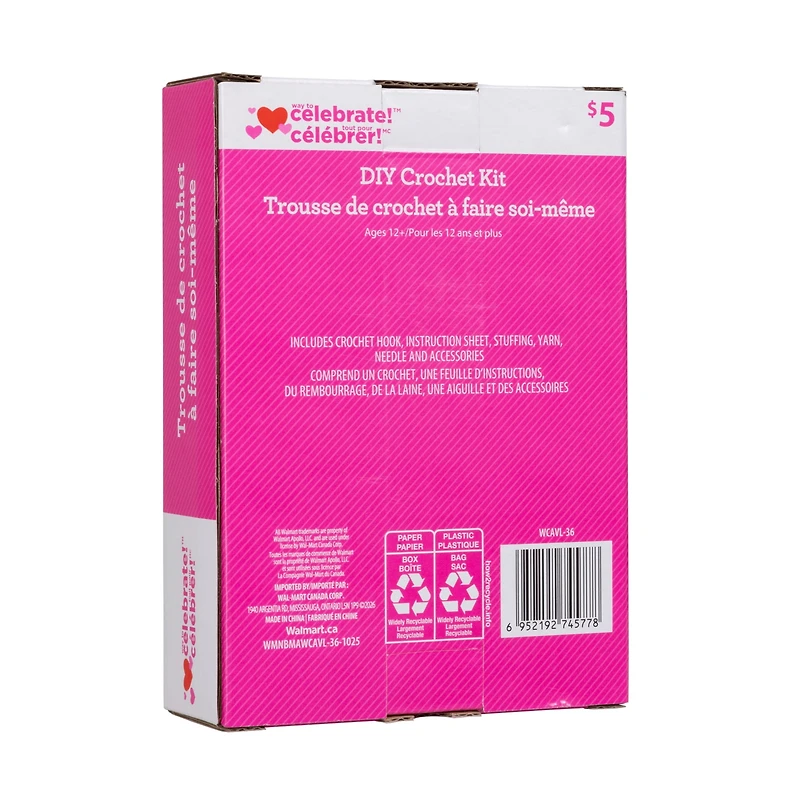 Way to Celebrate DIY Crochet Kit Elephant,Perfect Gift for Valentine's Day