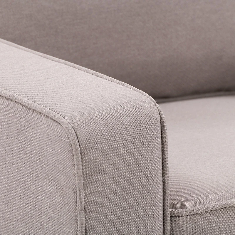 Georgia Linen-Like Fabric Three Seater Sofa