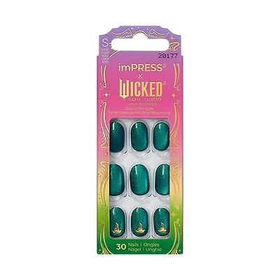 Kiss Impress Nail - Wicked - Une histoire en deux parties - Court - Vert - 30 ongles