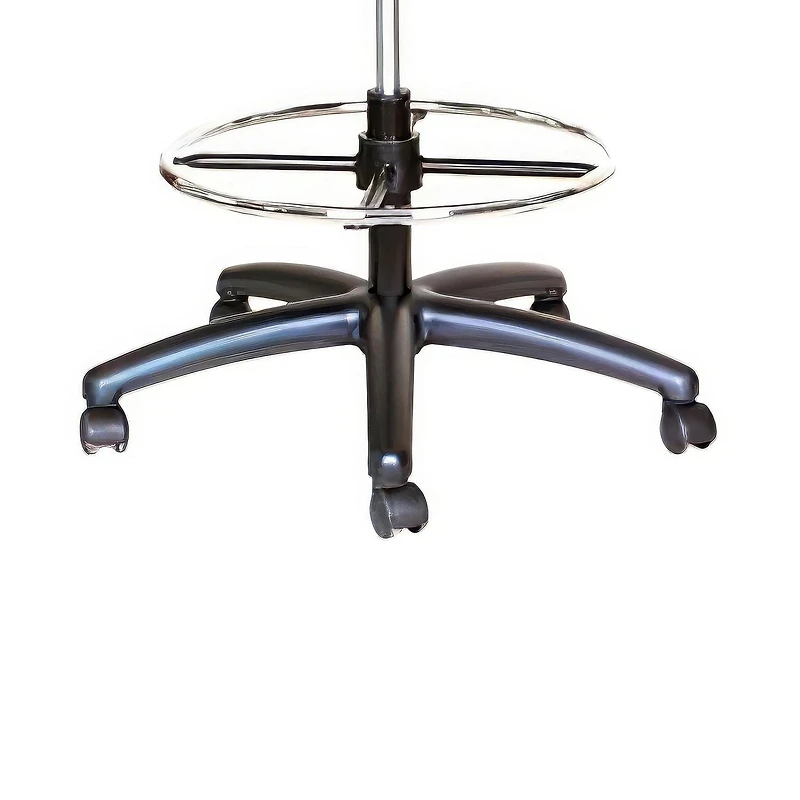TygerClaw Adjustable Rolling Swivel Stool with Backrest