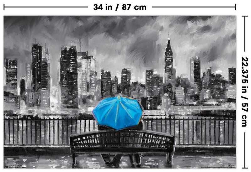 PD Moreno - Beaux-Arts - Parapluie Bleu