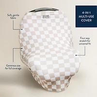 Itzy Ritzy Mom Boss Checkerboard, 4-in-1 multi-use cover