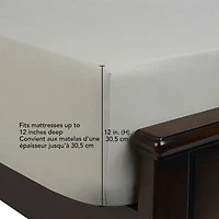 Mainstays Dove Fitted Sheet, King, 180 Thread Count