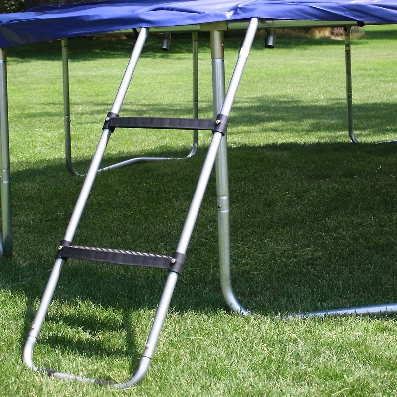 SKYWALKER TRAMPOLINES Échelle de trampoline d'extérieur à large marche, crochet universel à 2 marches, en forme de U, paquet de 4, piquets à vent robustes