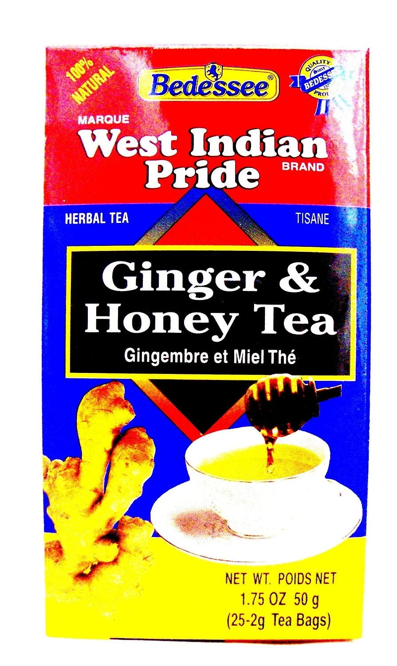 Tisane West Indian Pride au gingembre et miel 25 sachets de thé de 2 g