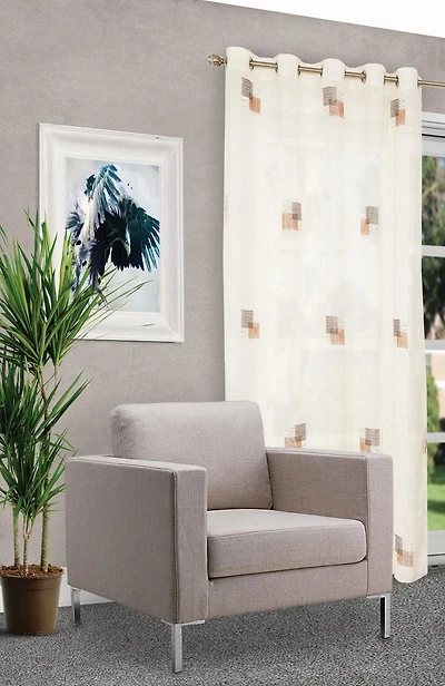Gouchee Home Designer Wide Grommet Semi-Sheer, set of 2 panela, 60"x96"
