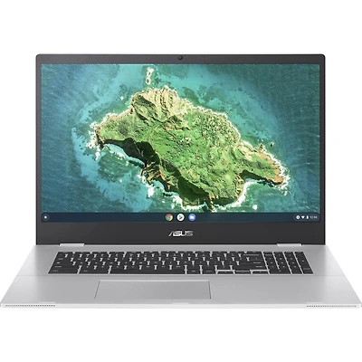 Chromebook de FHD 17.3 po CX1 d'ASUS - Celeron N4500 d'Intel/RAM 8 Go/eMMC 128 Go/ChromeOS avec 3 mois d'abonnement à Gemini Advanced