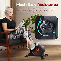 Sunny Health & Fitness Mini Pédalier Intelligent Sous le Bureau, Vélo d'Exercice à Double Fonction avec Conception à Profil Bas - SF-B023005DGY