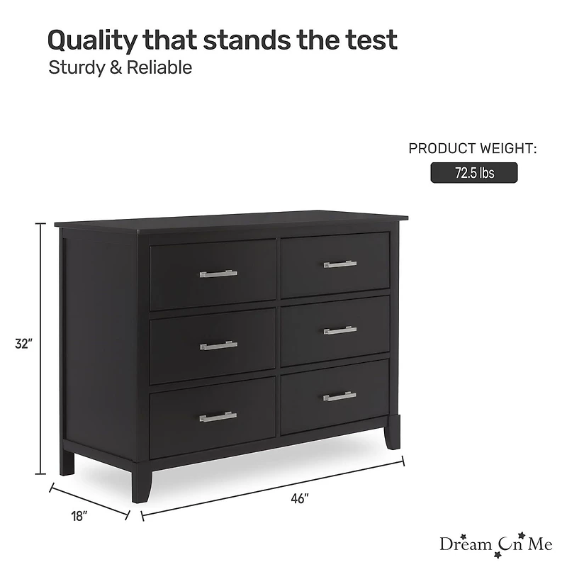 Rêve Sur Moi Universel Double Commode I Enfants Chambre Commode I Six Tiroirs Commode I Milieu Du Siècle Moderne