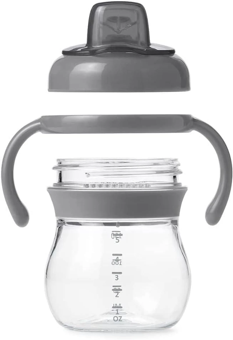 Oxo Tot Transitions Gobelet à Bec Souple avec Poignées Amovibles - 180 ml (6 oz) - Crépuscule - 6 mois +