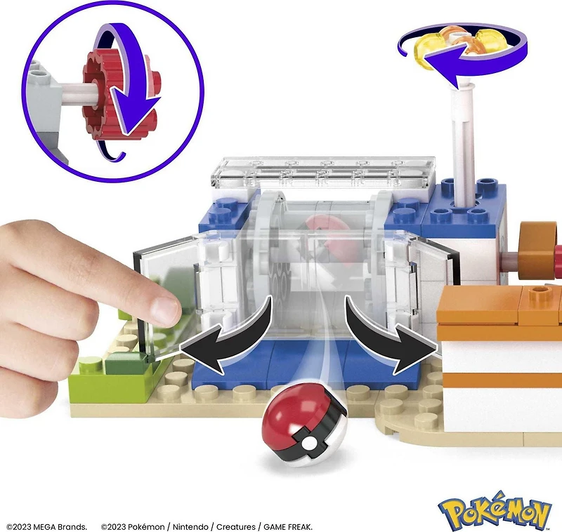 MEGA Pokémon Building Toy Kit, Forest Pokémon Center (648 Pieces) with 4 Action Figures