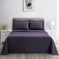 Marina Decoration Ultra Soft Silky Deep Pocket Solid Rayon from Bamboo Bedding All Season Sheet Set