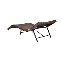 Chaise longue pliante en osier Belmont de hometrends