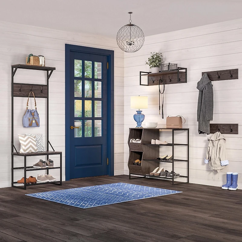 Afton Collection Maison RiverRidge® Porte-manteau à 3 crochets, 23,63 po. (largeur), bois patiné (paquet de 2)