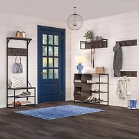 Afton Collection Maison RiverRidge® Porte-manteau à 3 crochets, 23,63 po. (largeur), bois patiné (paquet de 2)