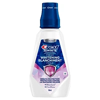 Rince-bouche blanchissant Crest3DWhite Fraîcheur, prévient les taches de surface, tue des millions de germes responsables de la mauvaise haleine, sans alcool, saveur Menthe arctique, 946mL (32ozliq.) 946ML