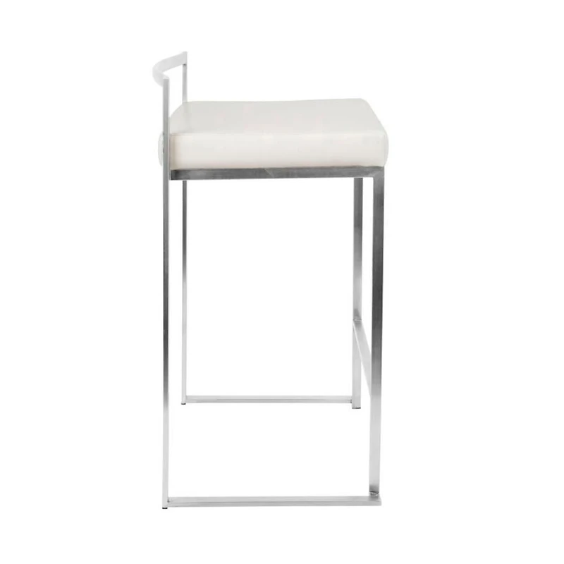 Heavenly Collection PU Counter Stool with Stainless Steel Frame