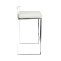 Heavenly Collection PU Counter Stool with Stainless Steel Frame