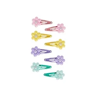 Goody Kids Contour Clips with Flowers - 5Ct