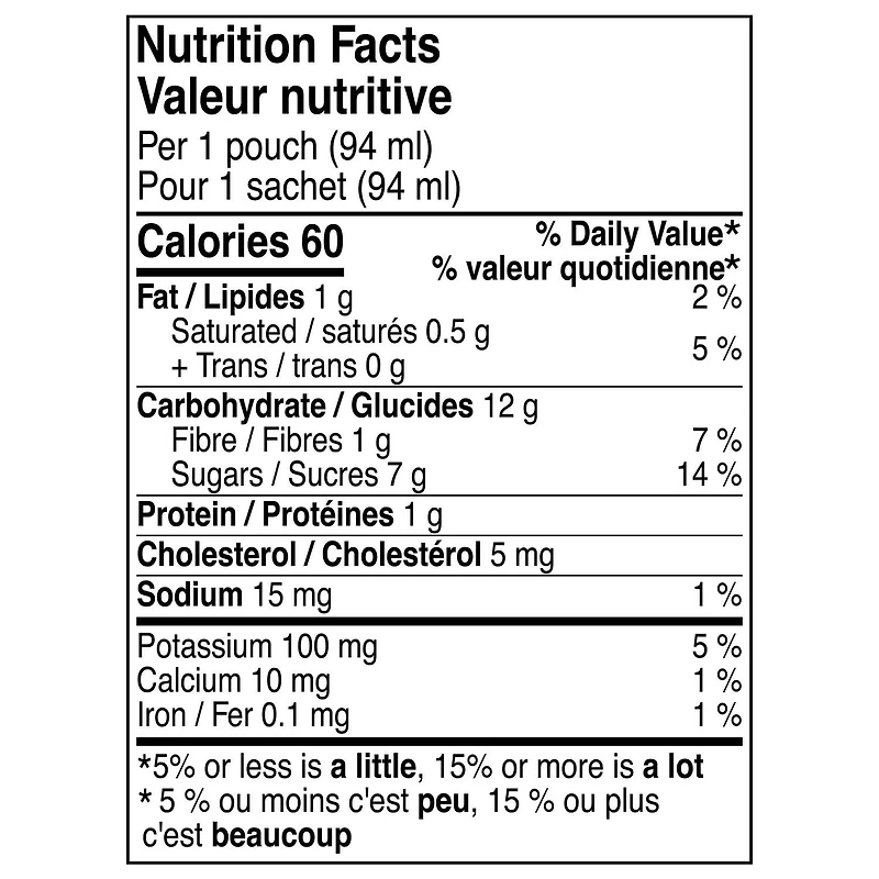 GERBER Purée Pomme, banane, bleuet et yogourt, faite avec du yogourt et de vrais fruits, pour bébés et tout-petits, sans sucre ni sel ajoutés, sans OGM, sachet refermable 94 ml