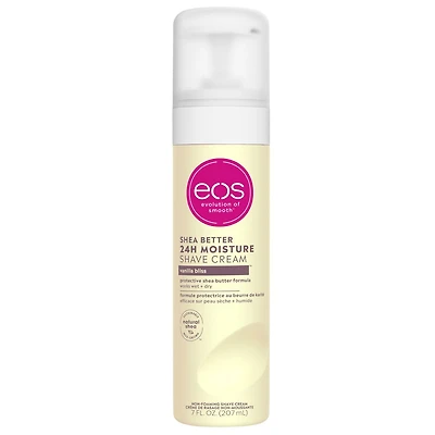 Crème de rasage eos Shea Better pour femmes vanilla bliss, 24 h d’hydratation
