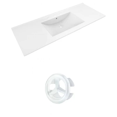 American Imaginations -in. W 3H8-in. Ceramic Top Set In White Color