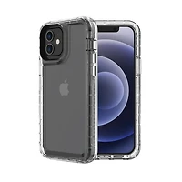 onn. Rugged Phone Case with Holster for iPhone 12 / iPhone 12 Pro - Clear