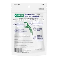 GUM® Twisted Mint™ Flosser, Strong Twisted Floss Covers 30% More Surface Area
