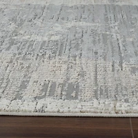 Rug Branch Nomad Abstract Indoor Area Rug, Cream Grey, Modern - Living Room, Bedroom, Dining Room, and Kitchen