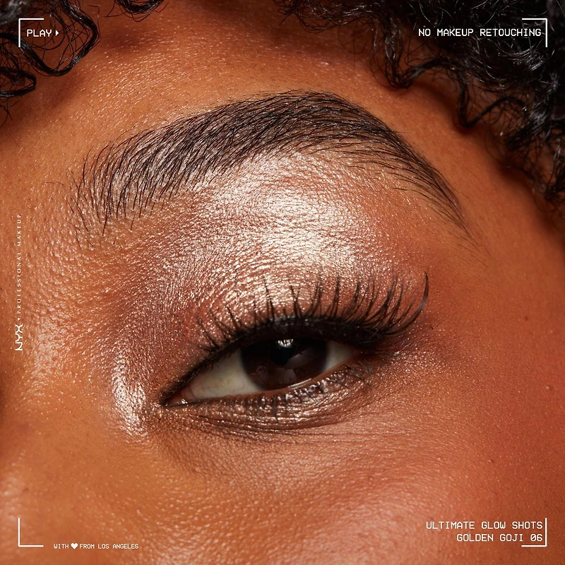 NYX PROFESSIONAL MAKEUP, Ombre à Paupières Ultimate Glow Shots, Ombres à paupières liquides, Tenue 12 hres - TWISTED TANGERINE Ombre à paupières liquide
