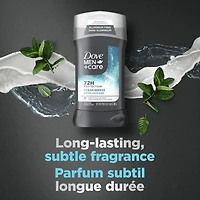 Dove Men+Care Deodorant Stick aluminum-free deodorant formula for 72H protection Ocean Breeze with ¼ moisturizing cream, 85g, 85g