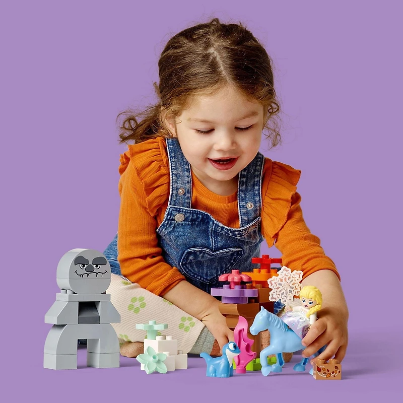 LEGO DUPLO Disney Elsa & Bruni in the Enchanted Forest, Frozen Toy for Toddlers, Comes with 4 Characters from Frozen 2 Including an Elsa Mini-Doll, Birthday Gift Idea for Toddlers Ages 2 and Up, 10418